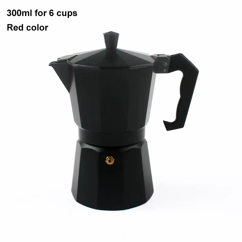300/600Ml Stovetop Italian Moka Espresso Aluminum Geyser Coffee Maker Mocha Kettle Latte Percolator Pot Filter Cafetiere Pitcher