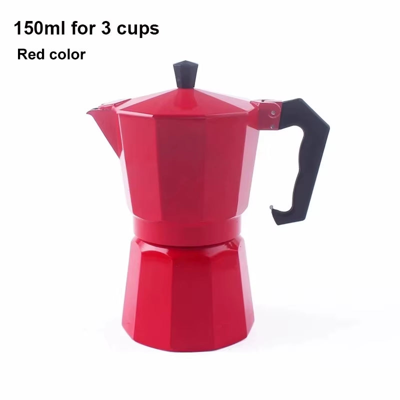 300/600Ml Stovetop Italian Moka Espresso Aluminum Geyser Coffee Maker Mocha Kettle Latte Percolator Pot Filter Cafetiere Pitcher